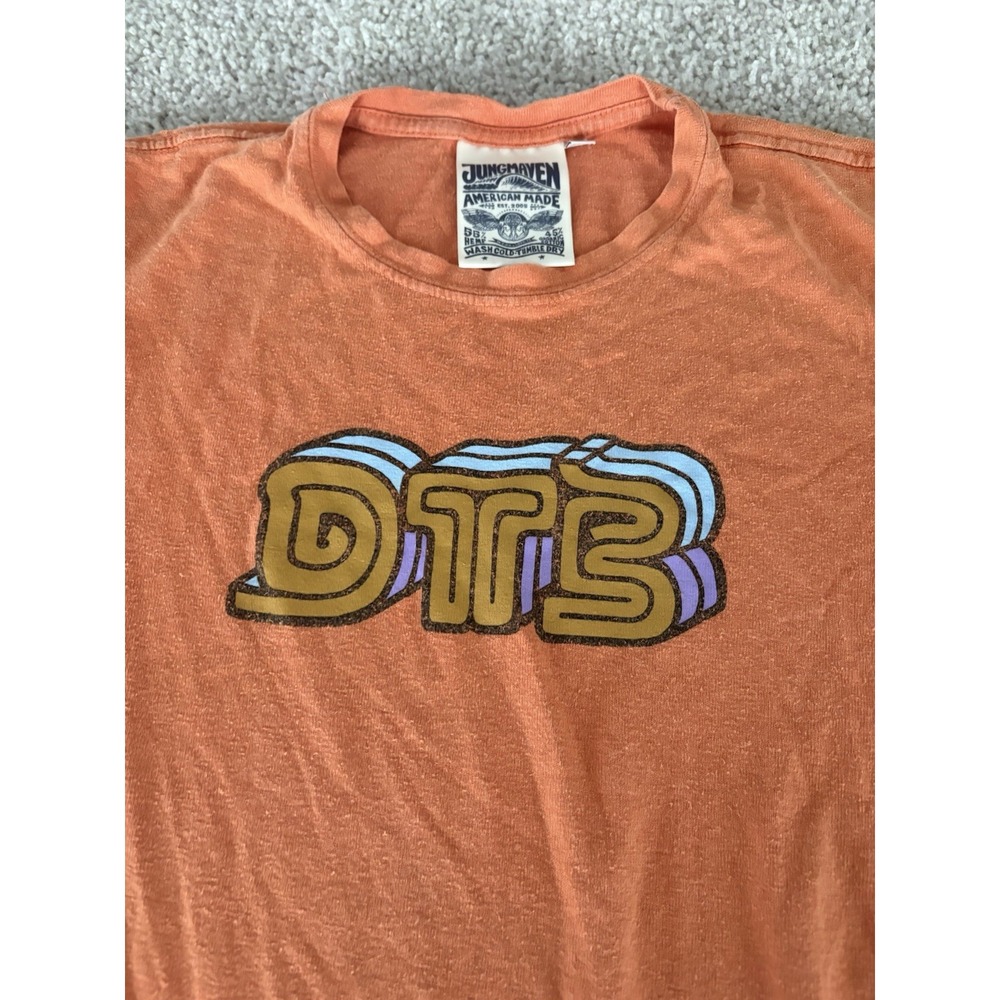 Jungmaven Hemp Organic Cotton Graphic T-Shirt Orange DTB Short Sleeve Size M - Picture 2 of 6